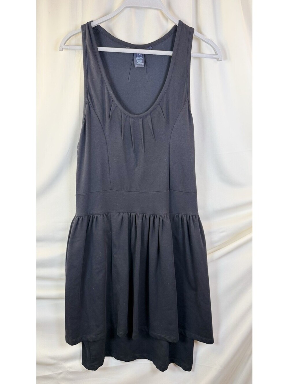 French Connection Women Layered Jersey Sleeveless Short Dress Black Size 10